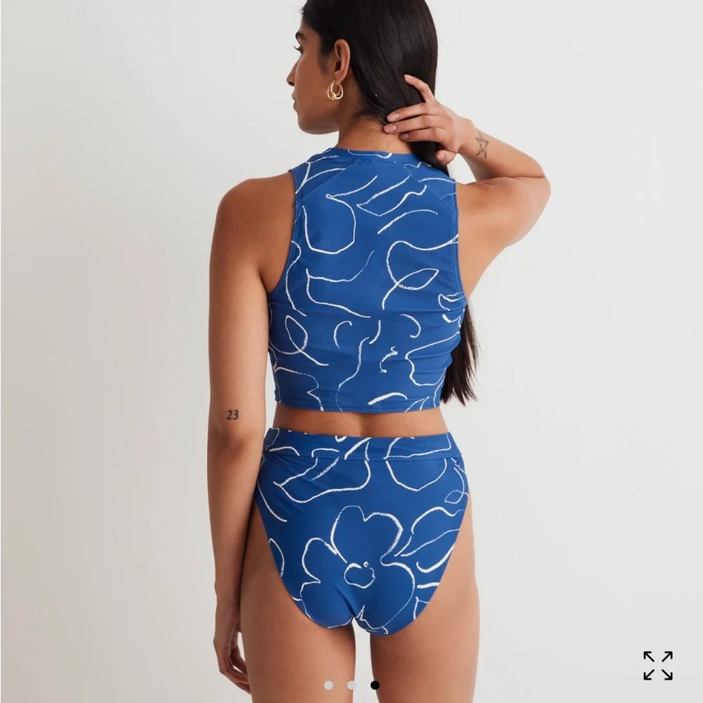 Madewell Tank Rashguard Crop Top